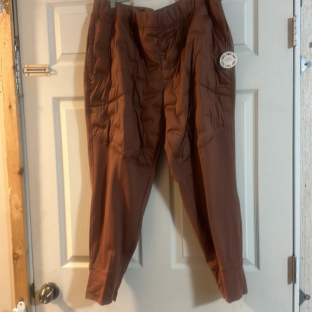 CALIA Cold Dash Run Pants:HIGH RISE:ANKLE LENGTH: BROWN: NEW WITH TAGS: SIZE XXL